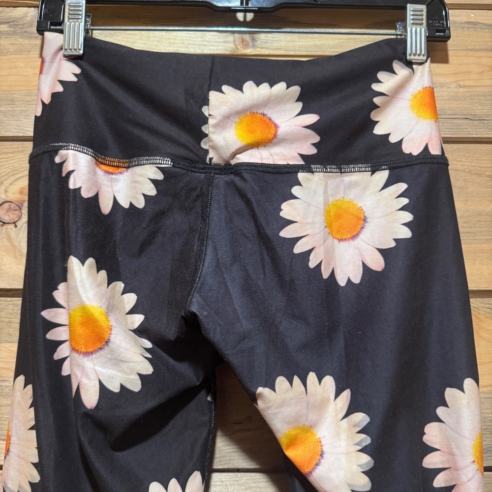 Teeki Daisy Yoga Leggings Black Small Eco Friendly Activewear Comfortable - Picture 5 of 7